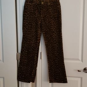 Jones New York Sport leopard cords
